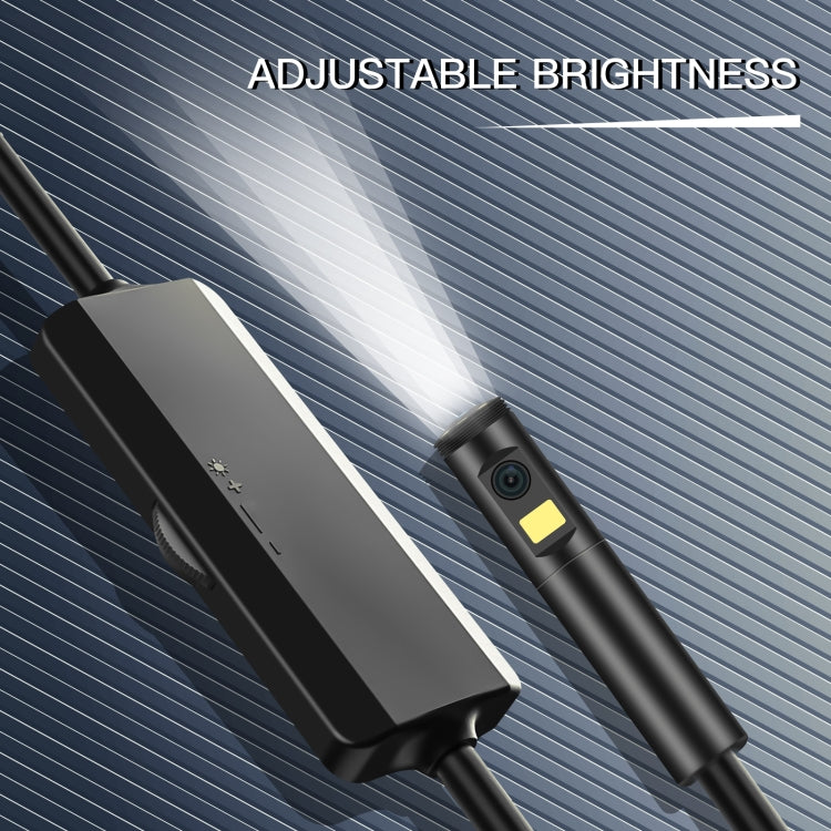 AN100 3 in 1 IP68 Water-resistant USB-C / Type-C + Micro USB + USB Dual Cameras Industrial Digital Endoscope with 9 LEDs, Support Android System, Lens Diameter: 8mm, Length:5m Soft Cable