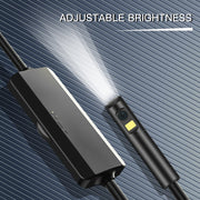 AN100 3 in 1 IP68 Water-resistant USB-C / Type-C + Micro USB + USB Dual Cameras Industrial Digital Endoscope with 9 LEDs, Support Android System, Lens Diameter: 8mm, Length:5m Soft Cable
