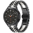 22mm Five-bead Stainless Steel Watch Band (Black Silver) - free shipping - PMC TechLife - Order now!