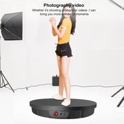 52cm Remote Control Electric Rotating Turntable Display Stand Video Shooting Props Turntable, Charging Power, Power Plug:US Plug(White)