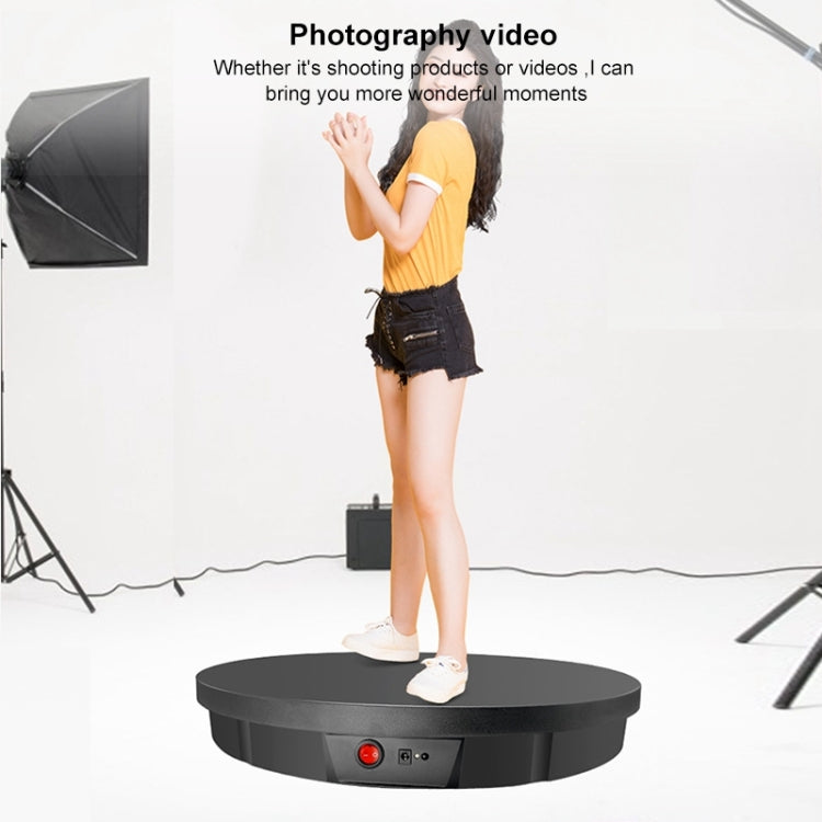 52cm Remote Control Electric Rotating Turntable Display Stand Video Shooting Props Turntable, Charging Power, Power Plug:US Plug(White)