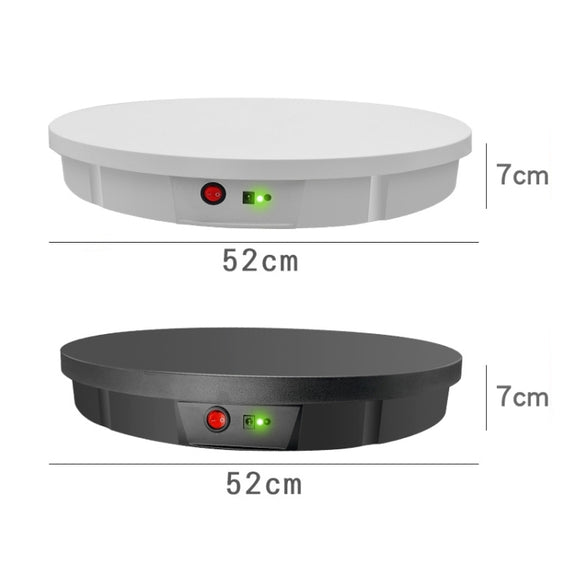 52cm Remote Control Electric Rotating Turntable Display Stand Video Shooting Props Turntable, Charging Power, Power Plug:UK Plug(White)