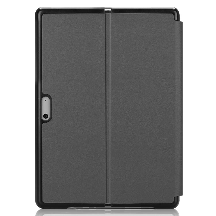 For Microsoft Surface Pro 8 Solid Color Electric Pressed Horizontal Flip Tablet Leather Case with Holder(Grey)