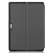 For Microsoft Surface Pro 8 Solid Color Electric Pressed Horizontal Flip Tablet Leather Case with Holder(Grey)