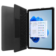 For Microsoft Surface Pro 8 Solid Color Electric Pressed Horizontal Flip Tablet Leather Case with Holder(Grey)
