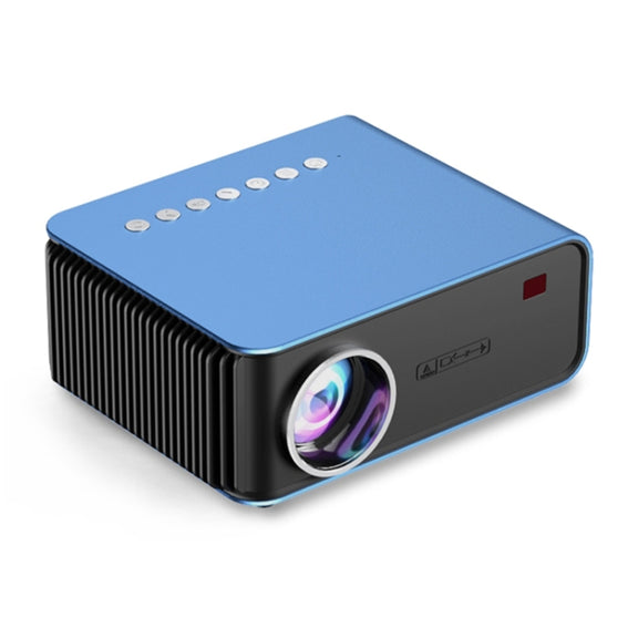 T4 Same Screen Version 1024x600 1200 Lumens Portable Home Theater LCD Projector, Plug Type:EU Plus(Blue)