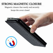 For Doogee N40 Pro Cubic Grid Pressed Horizontal Flip Magnetic Leather Case with Holder & Card Slots & Wallet(Black)