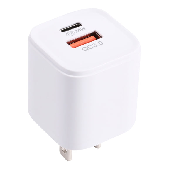 20WACB 20W QC3.0 + PD Quick Charger, Plug Specification:US Plug(White)