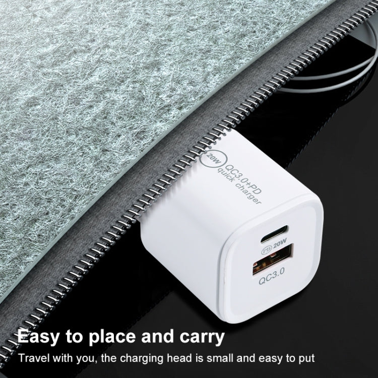 20WACB 20W QC3.0 + PD Quick Charger, Plug Specification:US Plug(White)