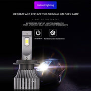 1 Pair G8 Plus H7 DC9-16V / 30W / 8000LM / 6000K IP67 Car LED 3570 Lamp Beads Headlight(White Light)