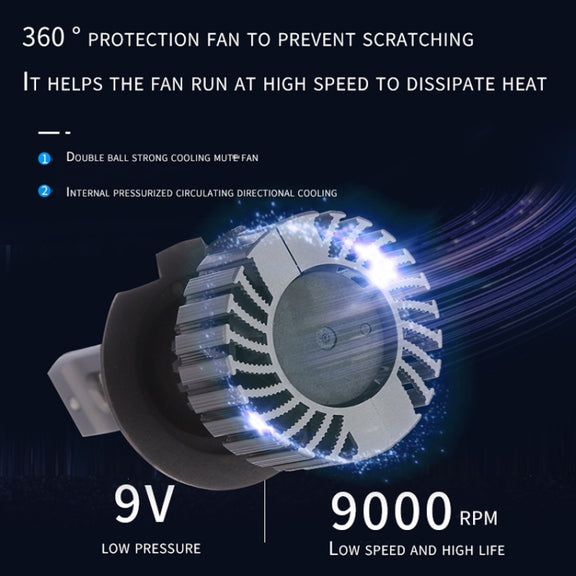 1 Pair G8 Plus H7 DC9-16V / 30W / 8000LM / 6000K IP67 Car LED 3570 Lamp Beads Headlight(White Light)