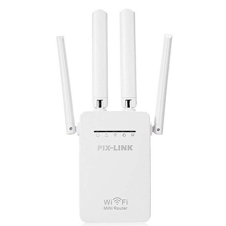 Wireless Smart WiFi Router Repeater with 4 WiFi Antennas, Plug Specification:EU Plug(White)
