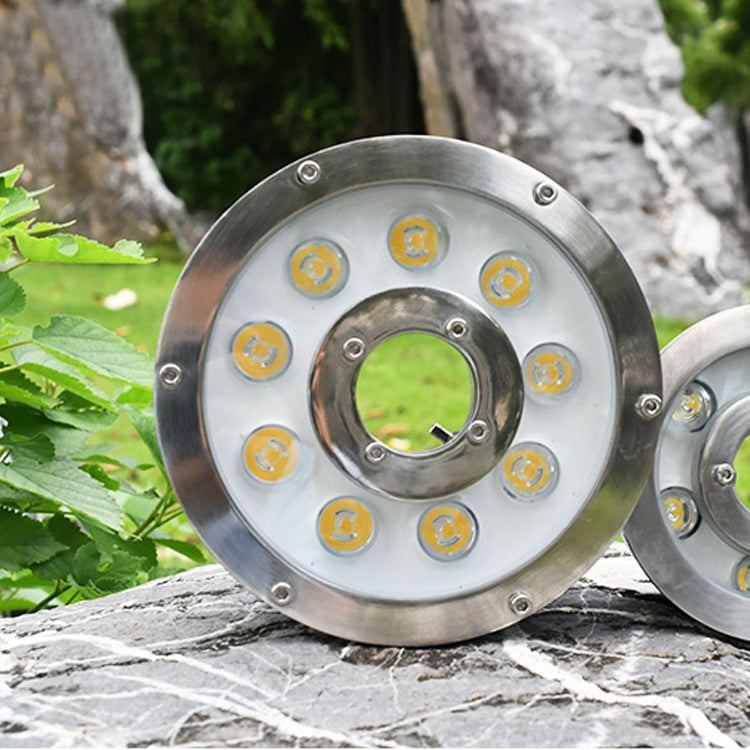 6W Landscape Ring LED Aluminum Alloy Underwater Fountain Light(Warm Light)