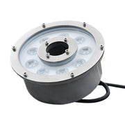 9W Landscape Ring LED Aluminum Alloy Underwater Fountain Light(Warm Light)