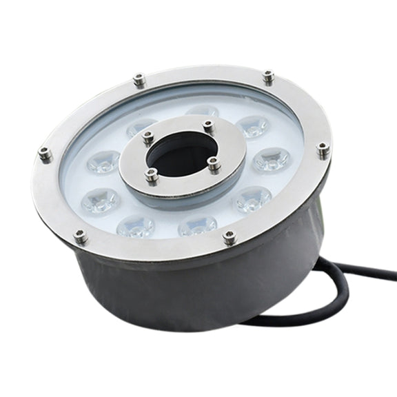 18W Landscape Ring LED Aluminum Alloy Underwater Fountain Light(Warm Light)