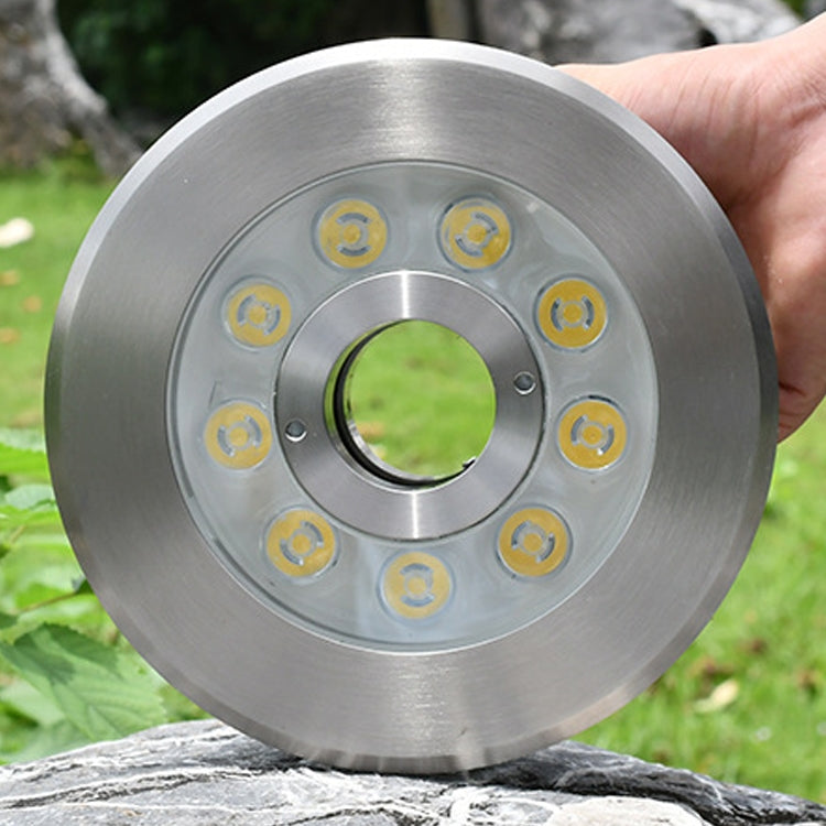 6W Landscape Ring LED Stainless Steel Underwater Fountain Light(Warm Light)