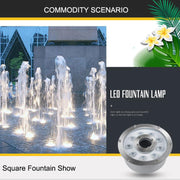 18W Landscape Ring LED Stainless Steel Underwater Fountain Light(White Light)