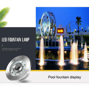 24W Landscape Ring LED Stainless Steel Underwater Fountain Light(Warm Light)