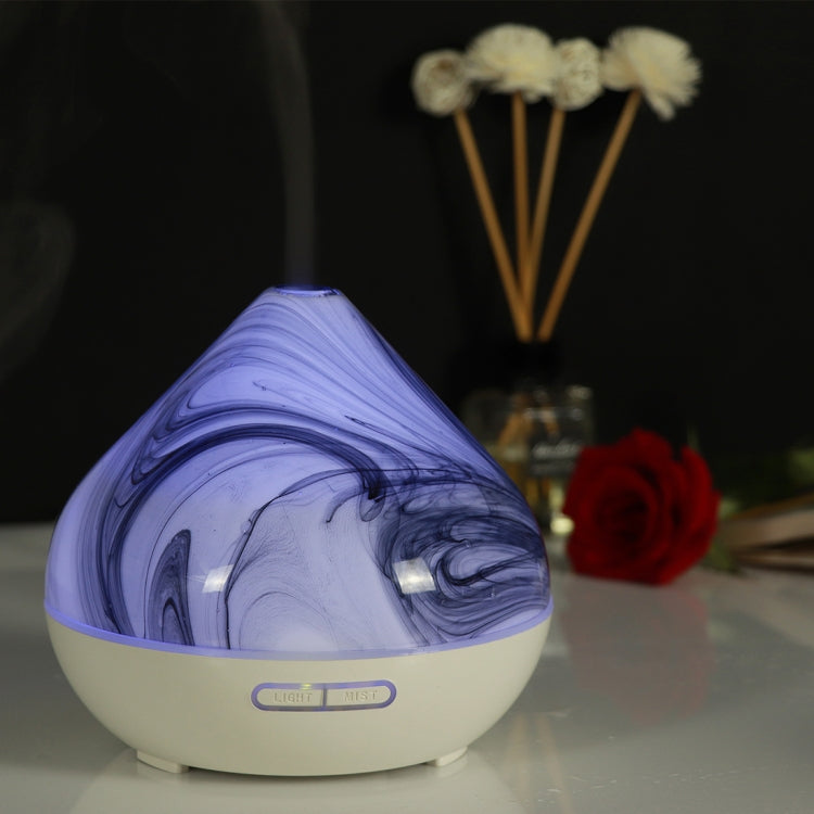 400ml Volcano Shape Humidifier Glass Aromatherapy Machine Automatic Alcohol Sprayer, Plug Specification:UK Plug(White)