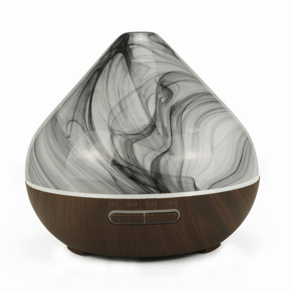 400ml Volcano Shape Humidifier Glass Aromatherapy Machine Automatic Alcohol Sprayer, Plug Specification:US Plug(Coffee)