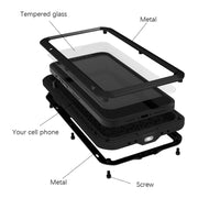 For iPhone 13 Pro Max LOVE MEI Metal Shockproof Life Water-resistant Dustproof Protective Phone Case (Army Green)