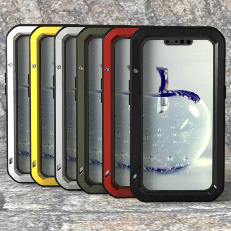 For iPhone 13 Pro Max LOVE MEI Metal Shockproof Life Water-resistant Dustproof Protective Phone Case (Army Green)