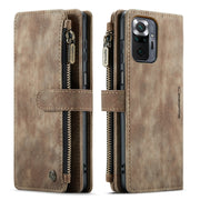 For Xiaomi Redmi Note 10 Pro 4G / Redmi Note 10 Pro Max CaseMe-C30 Multifunctional Horizontal Flip PU + TPU Phone Case(Brown)