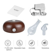 Wood Essential Oil Diffuser Aromatherapy Machine Automatic Alcohol Sprayer, Plug Specification:EU Plug(Light Brown)