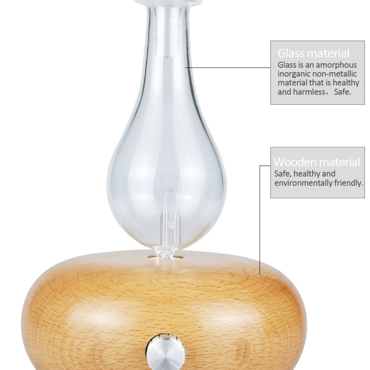 Wood Essential Oil Diffuser Aromatherapy Machine Automatic Alcohol Sprayer, Plug Specification:UK Plug(Light Brown)