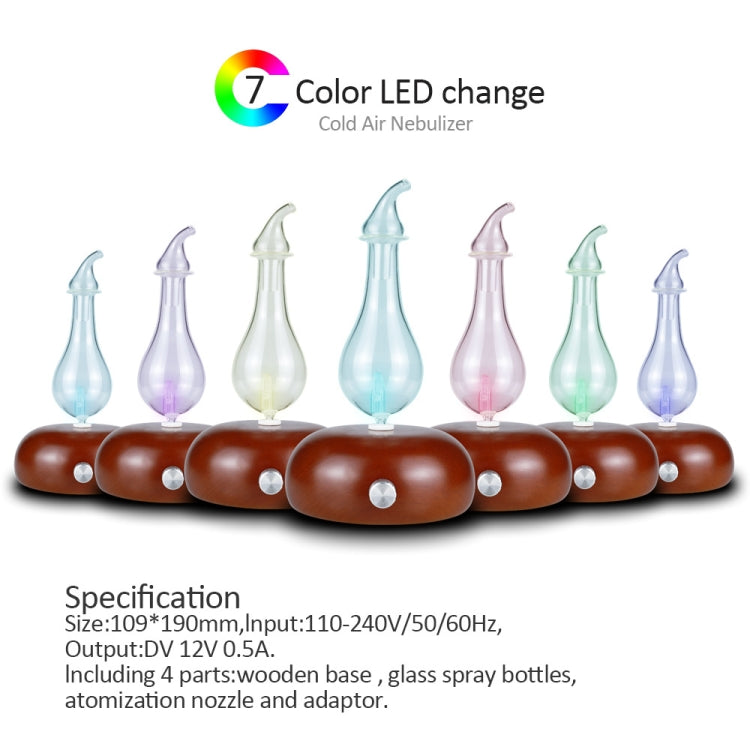 Wood Essential Oil Diffuser Aromatherapy Machine Automatic Alcohol Sprayer, Plug Specification:UK Plug(Light Brown)