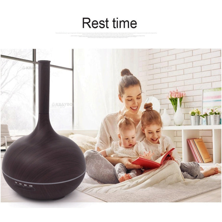 Creative Fragrance Machine Pointed Mouth Humidifier Automatic Alcohol Sprayer with Colorful LED Light, Plug Specification:EU Plug(Light Brown)