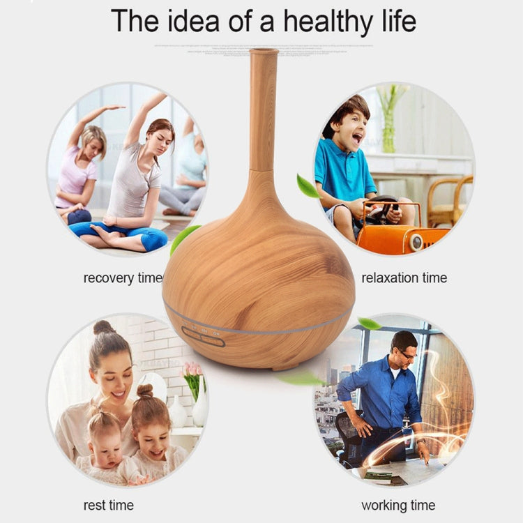 Creative Fragrance Machine Pointed Mouth Humidifier Automatic Alcohol Sprayer with Colorful LED Light, Plug Specification:EU Plug(Light Brown)