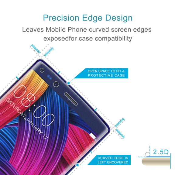 10 PCS 0.26mm 9H 2.5D Tempered Glass Film For Doogee MIX 2