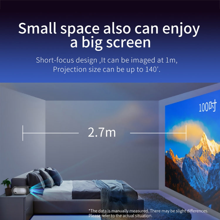T7 1920x1080P 200 ANSI Portable Home Theater LED HD Digital Projector, Basic Version,US Plug(Black)