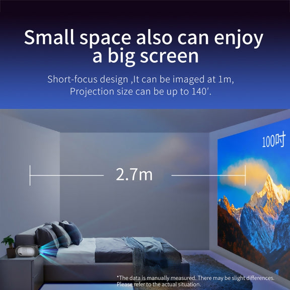 T7 1920x1080P 200 ANSI Portable Home Theater LED HD Digital Projector, Basic Version, UK Plug(Black)