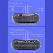 T7 1920x1080P 200 ANSI Portable Home Theater LED HD Digital Projector, Same Screen Version, AU Plug(Black)