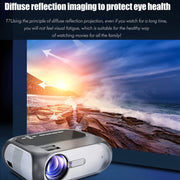 T7 1920x1080P 200 ANSI Portable Home Theater LED HD Digital Projector, Same Screen Version, AU Plug(Black)