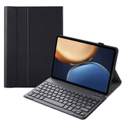 AHV7 Lambskin Texture Ultra-thin Bluetooth Keyboard Leather Tablet Case For Honor Tablet V7 Pro(Black)