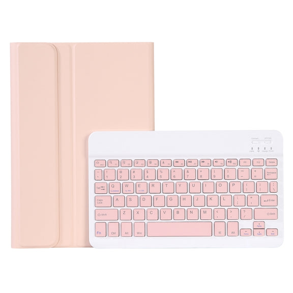 AHV7 Lambskin Texture Ultra-thin Bluetooth Keyboard Leather Tablet Case For Honor Tablet V7 Pro(Pink)