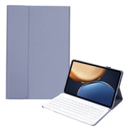 AHV7 Lambskin Texture Ultra-thin Bluetooth Keyboard Leather Tablet Case For Honor Pad V8 / Tablet V7 Pro(Purple)