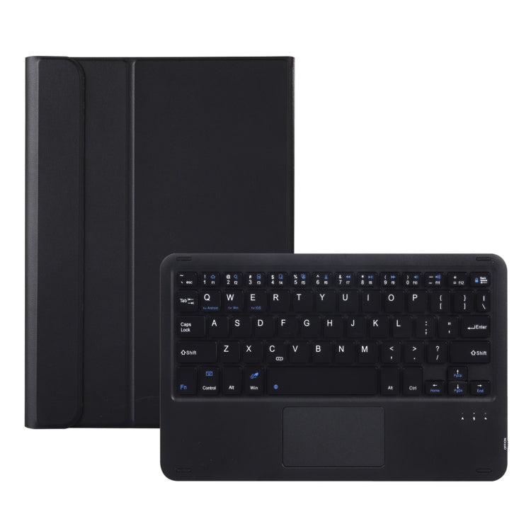 AHV7-A Lambskin Texture Ultra-thin Bluetooth Keyboard Leather Tablet Case with Touchpad For Honor Pad V8 / Tablet V7 Pro(Black)