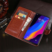 For Meizu 18x idewei Crazy Horse Texture Leather Case with Holder & Card Slots & Wallet(Red)