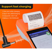 SGT-SP01 5.5 inch HD Screen Handheld POS Receipt Printer, Basic Version, EU Plug(Orange)