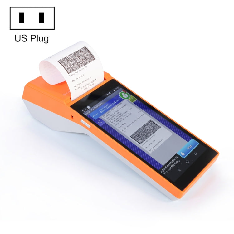 SGT-SP01 5.5 inch HD Screen Handheld POS Receipt Printer, Basic Version, US Plug(Orange)