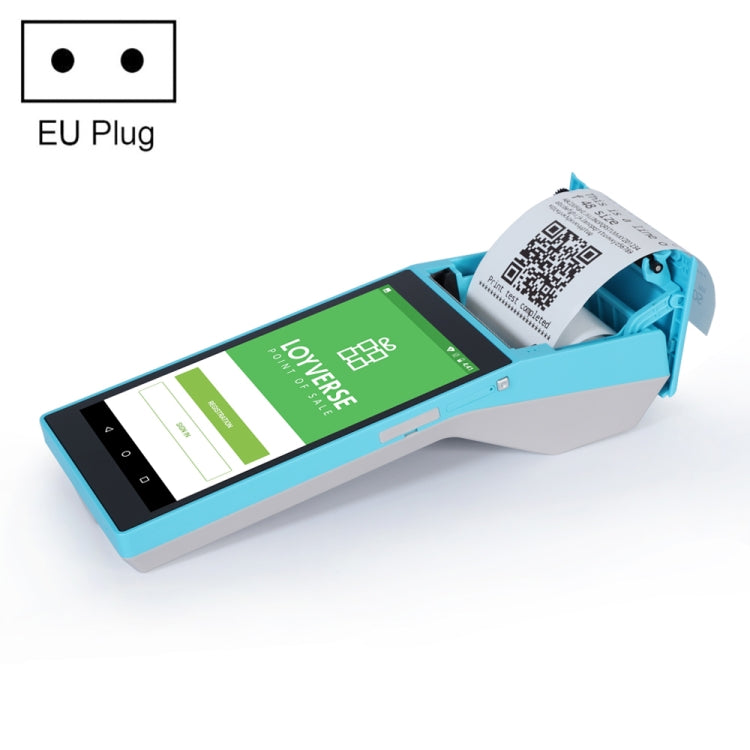 SGT-SP01 5.5 inch HD Screen Handheld POS Receipt Printer, Suit Version, EU Plug(Blue)