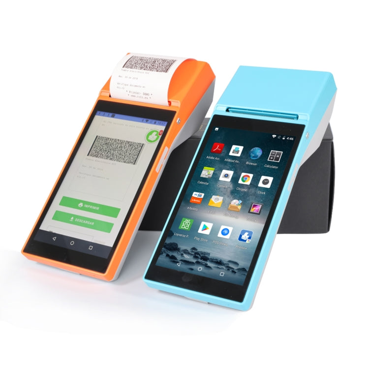 SGT-SP01 5.5 inch HD Screen Handheld POS Receipt Printer, Suit Version, EU Plug(Blue)