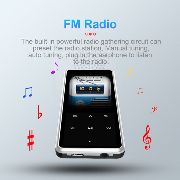 M12 Multifunctional Portable Bluetooth Player, Capacity:8GB(Silver)