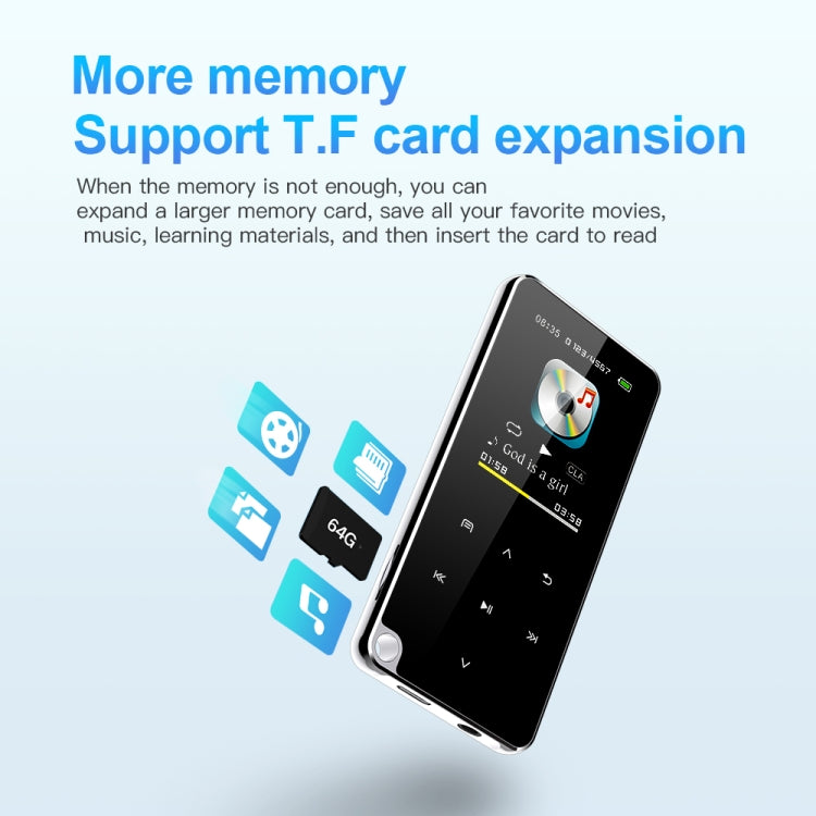 M25 Multifunctional Portable Bluetooth MP3 Player, Capacity:64GB(Black)