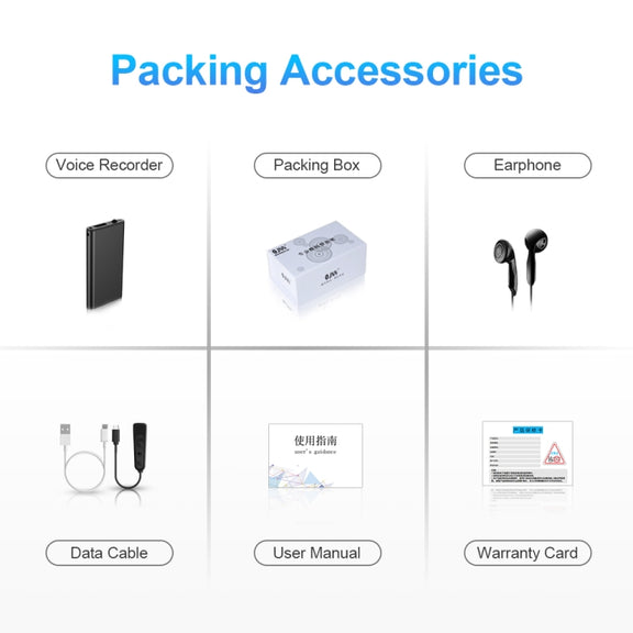 Q1 Intelligent HD Noise Reduction Voice Control Recorder, Capacity:8GB(Black)