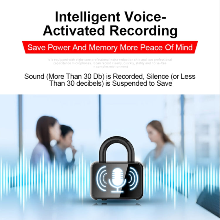 Q11 Intelligent HD Noise Reduction Lock Voice Recorder, Capacity:4GB(Black)